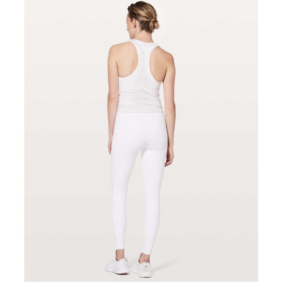 Lululemon Athletica Speed Up tight pocket white full length workout leggings - Picture 4 of 9